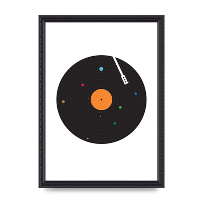 Vinyl Space Wall Art - A3 framed