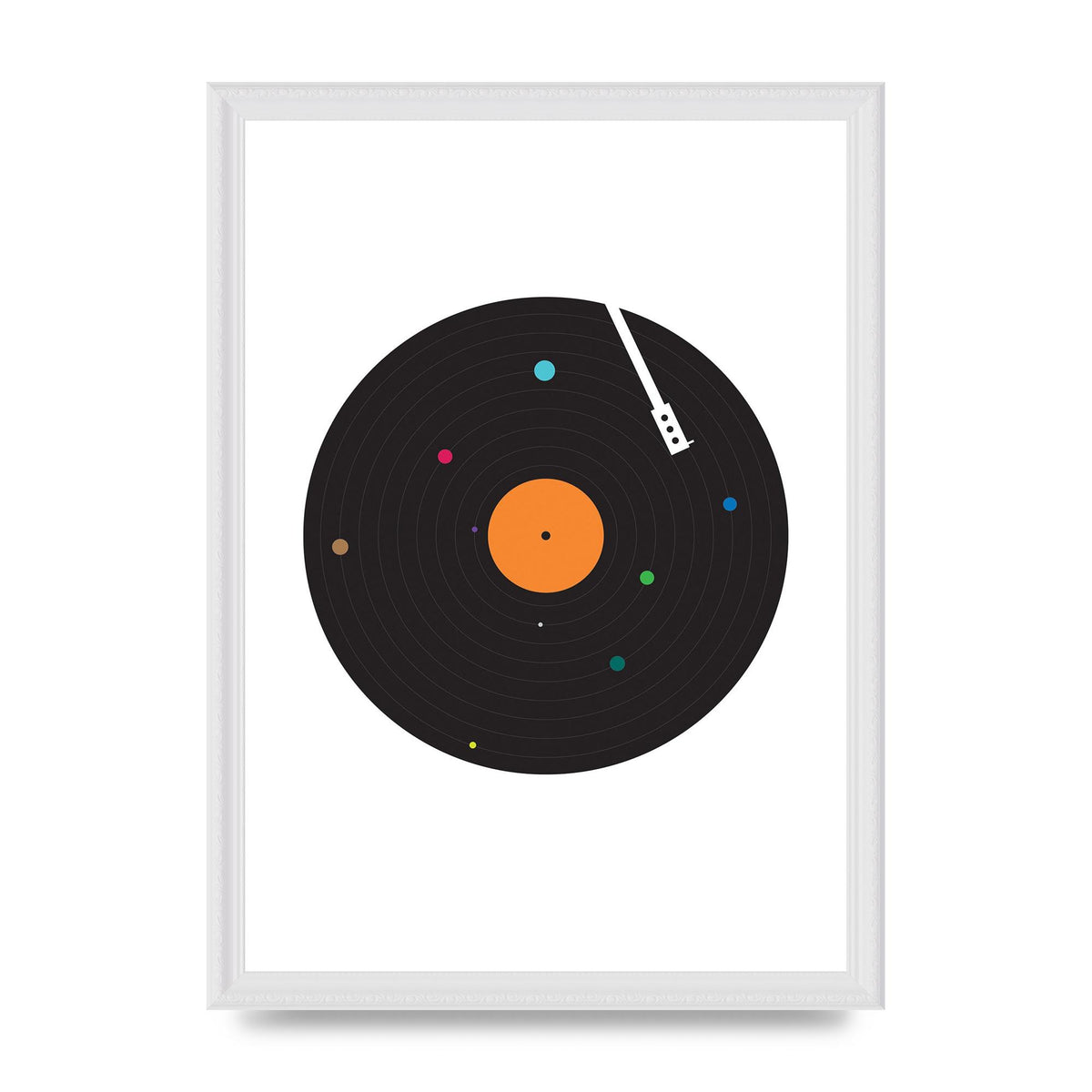 Vinyl Space Wall Art - A3 framed
