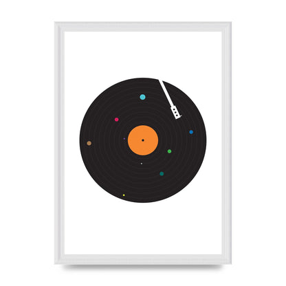 Vinyl Space Wall Art - A3 framed