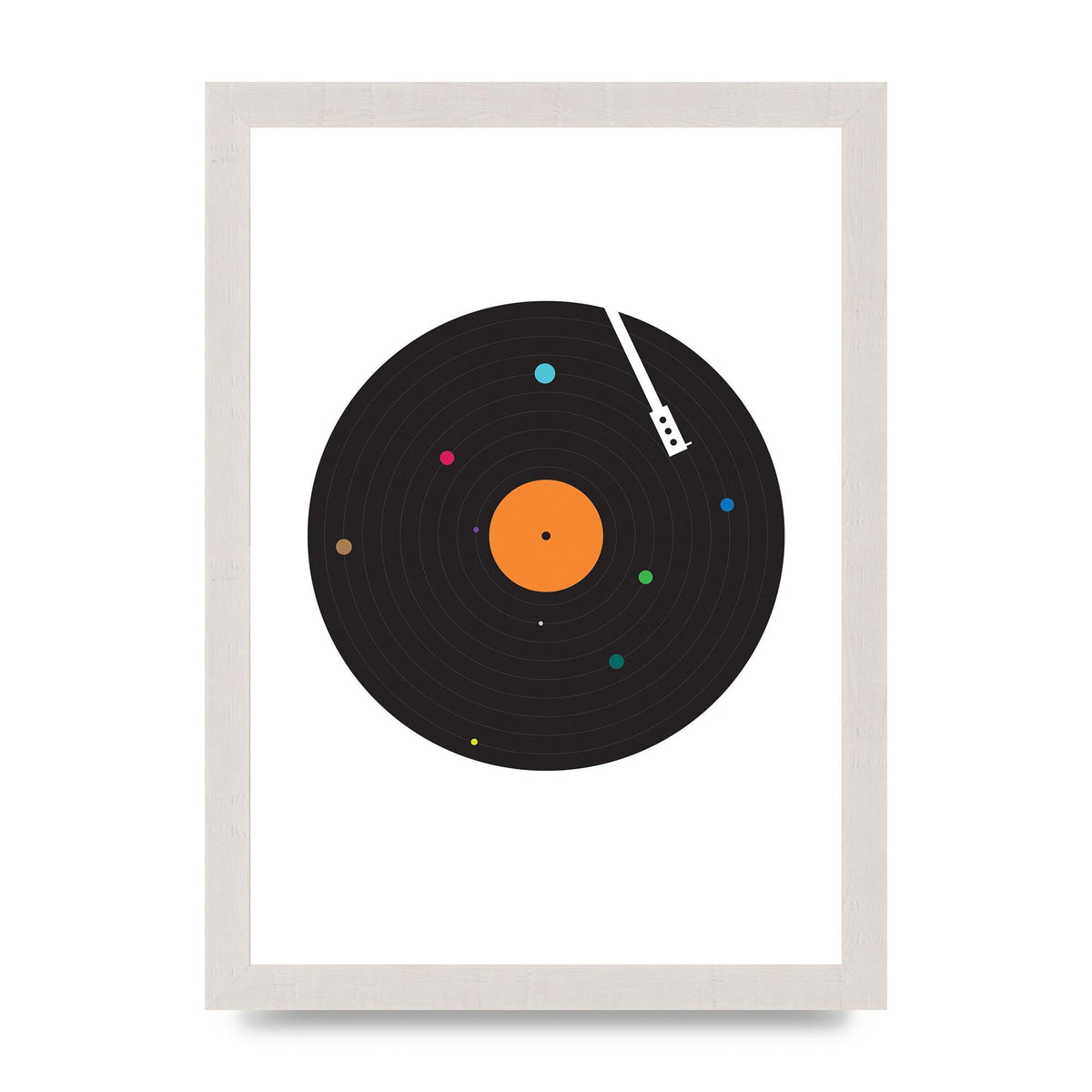 Vinyl Space Wall Art - A4 framed
