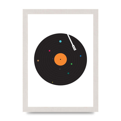 Vinyl Space Wall Art - A4 framed