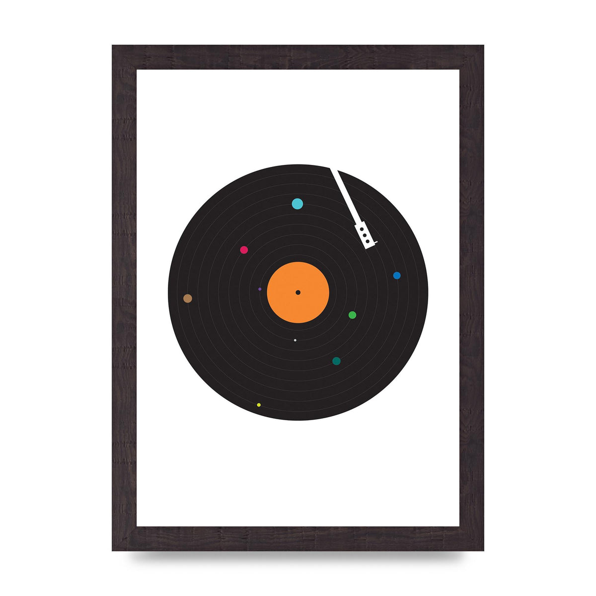 Vinyl Space Wall Art - A4 framed