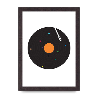 Vinyl Space Wall Art - A4 framed
