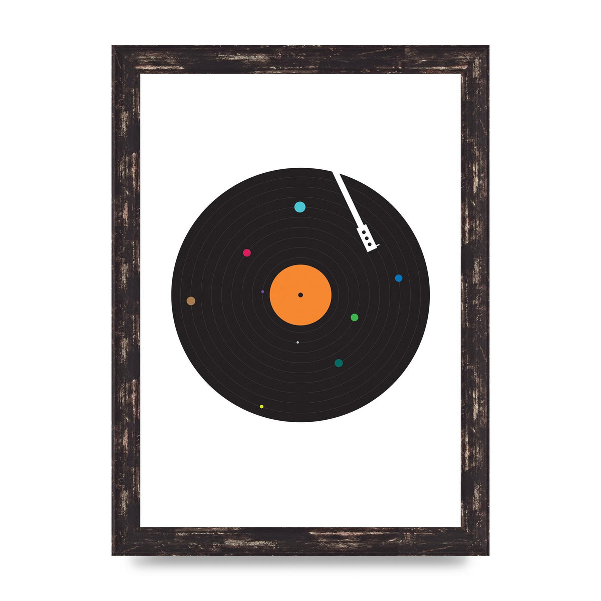 Vinyl Space Wall Art - A4 framed