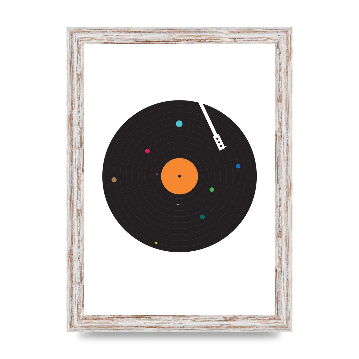 Vinyl Space Wall Art - A4 framed