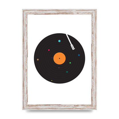 Vinyl Space Wall Art - A4 framed
