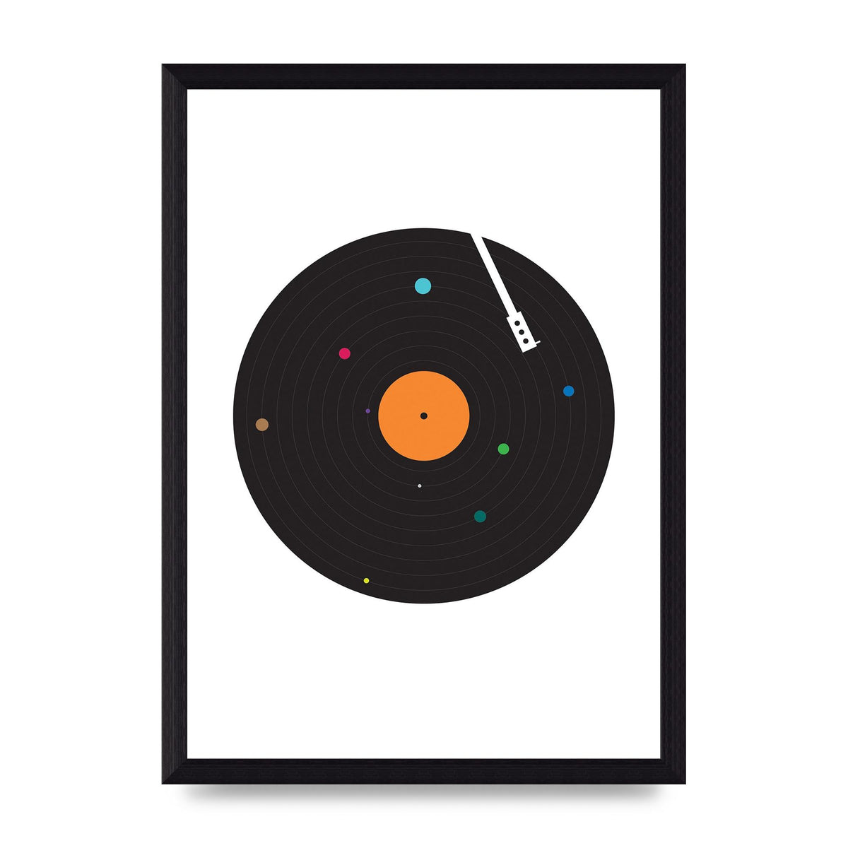 Vinyl Space Wall Art - A4 framed
