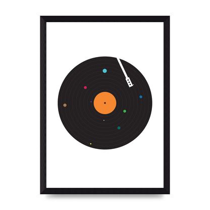 Vinyl Space Wall Art - A4 framed