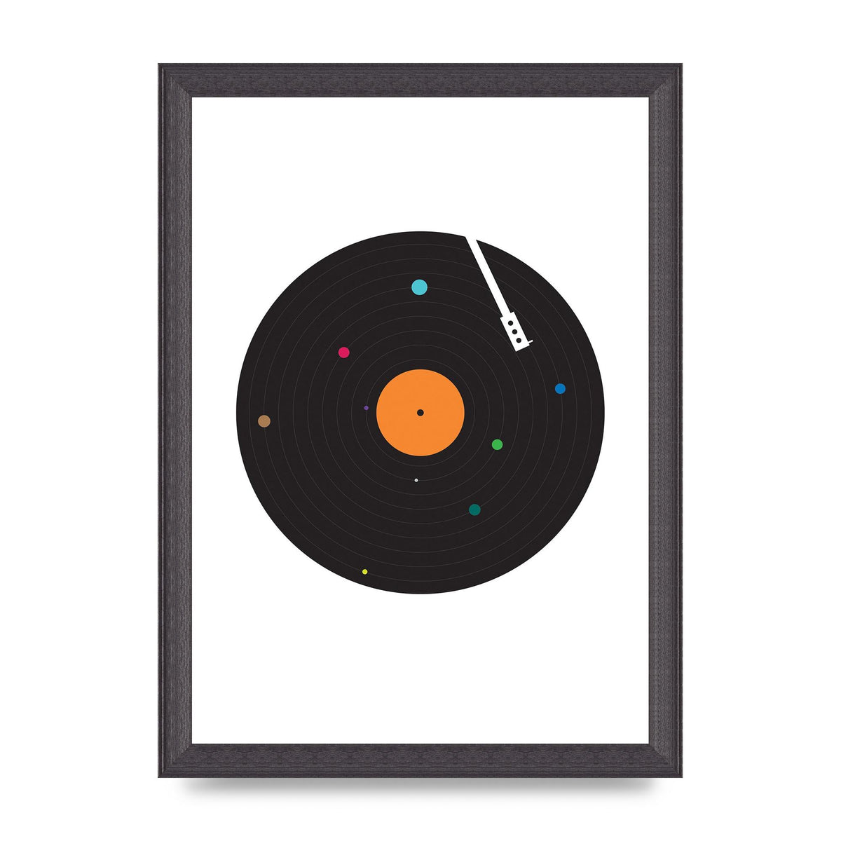 Vinyl Space Wall Art - A4 framed