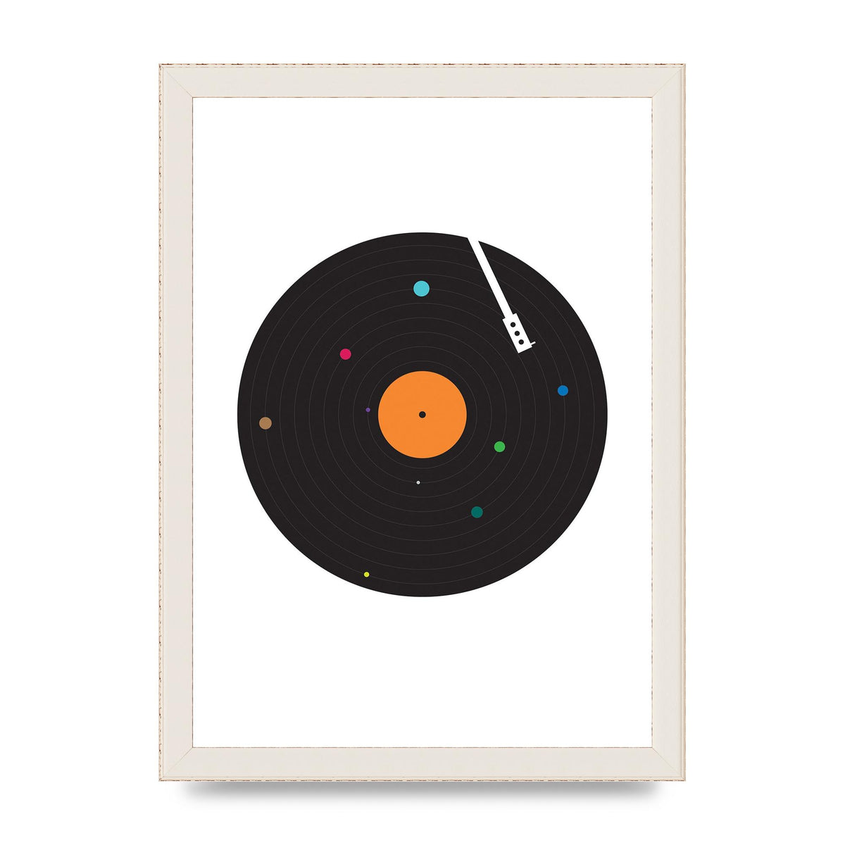 Vinyl Space Wall Art - A4 framed