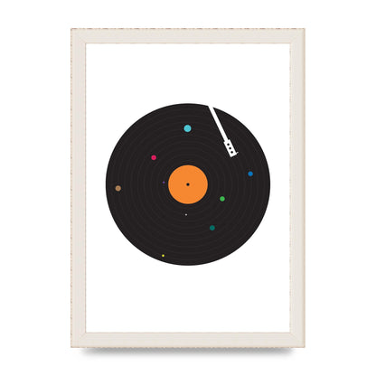 Vinyl Space Wall Art - A4 framed