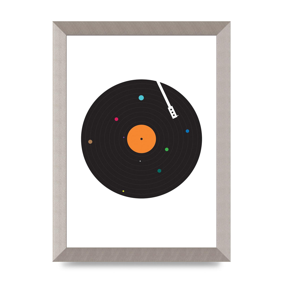 Vinyl Space Wall Art - A4 framed