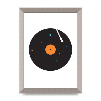 Vinyl Space Wall Art - A4 framed