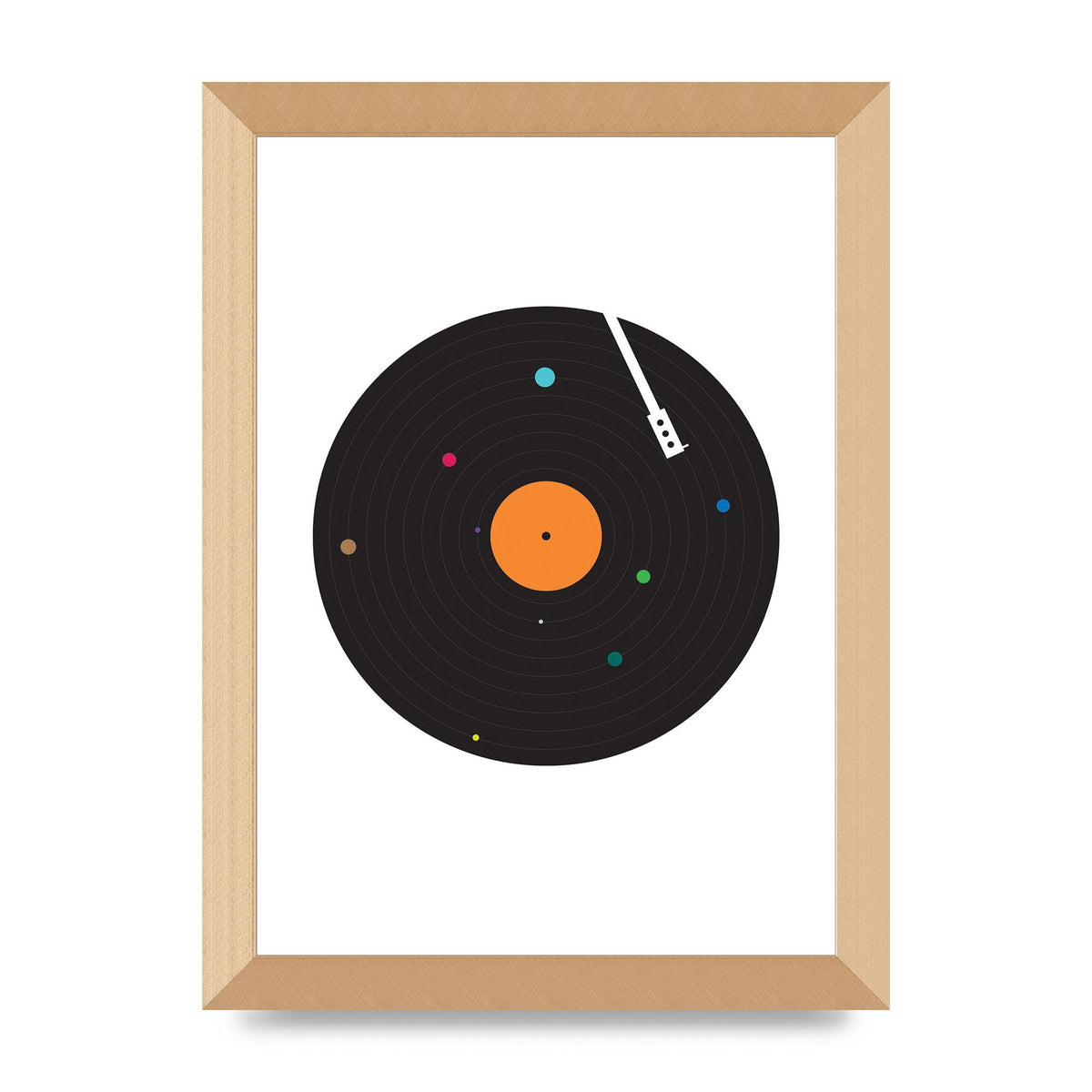 Vinyl Space Wall Art - A4 framed