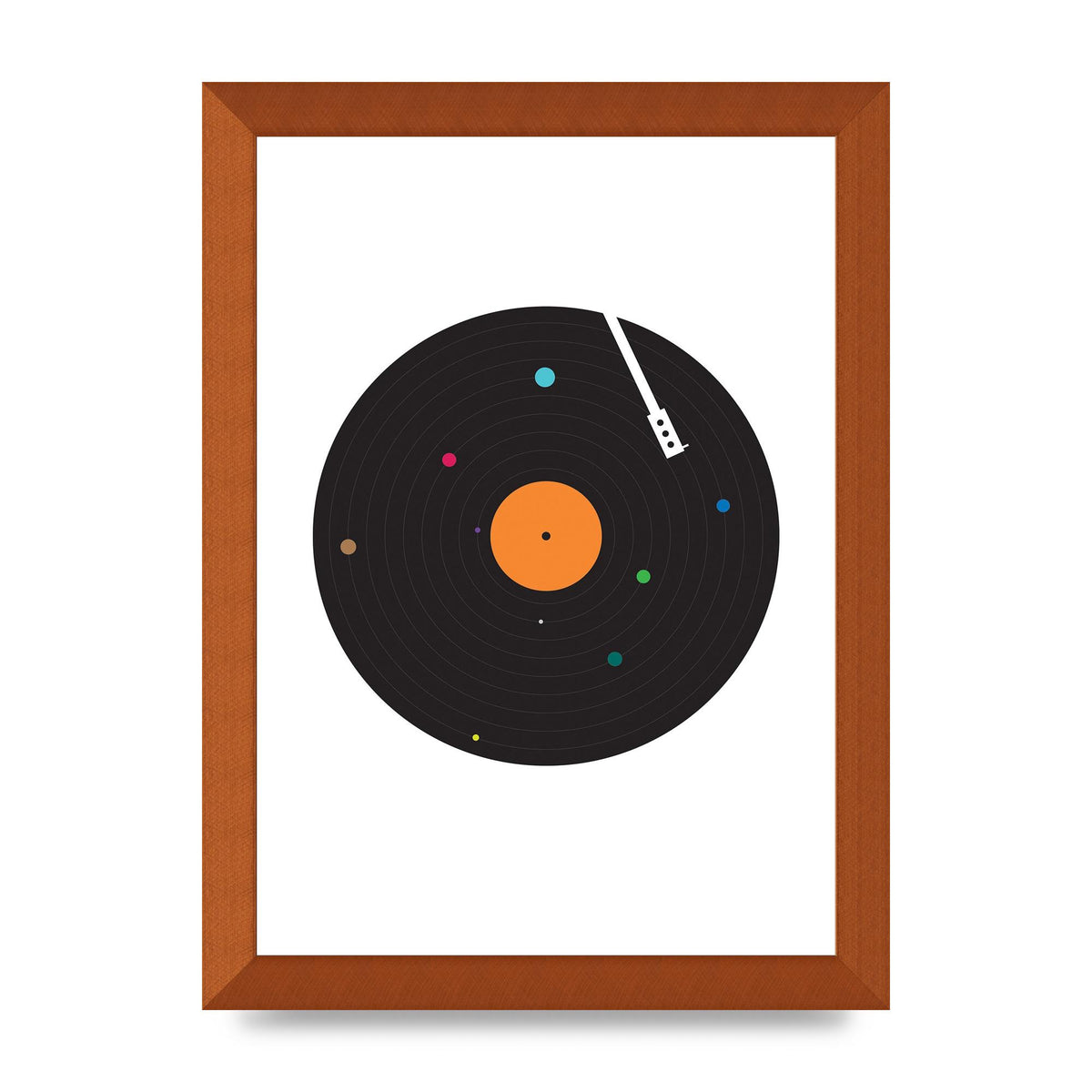 Vinyl Space Wall Art - A4 framed