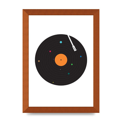 Vinyl Space Wall Art - A4 framed