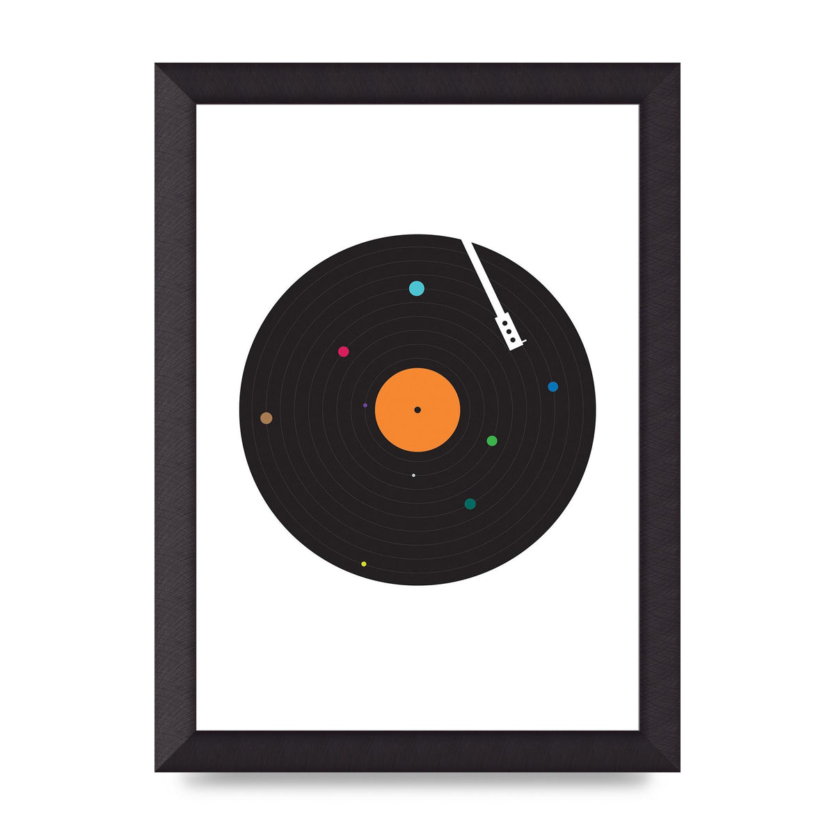 Vinyl Space Wall Art - A4 framed
