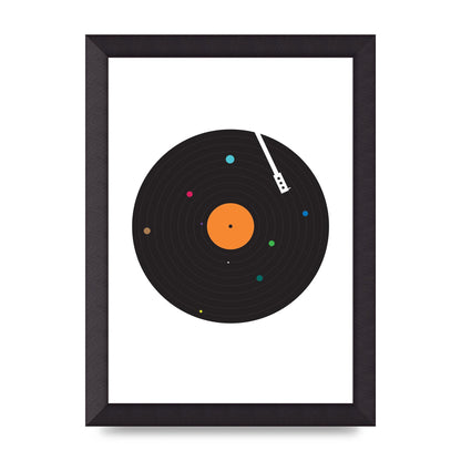 Vinyl Space Wall Art - A4 framed