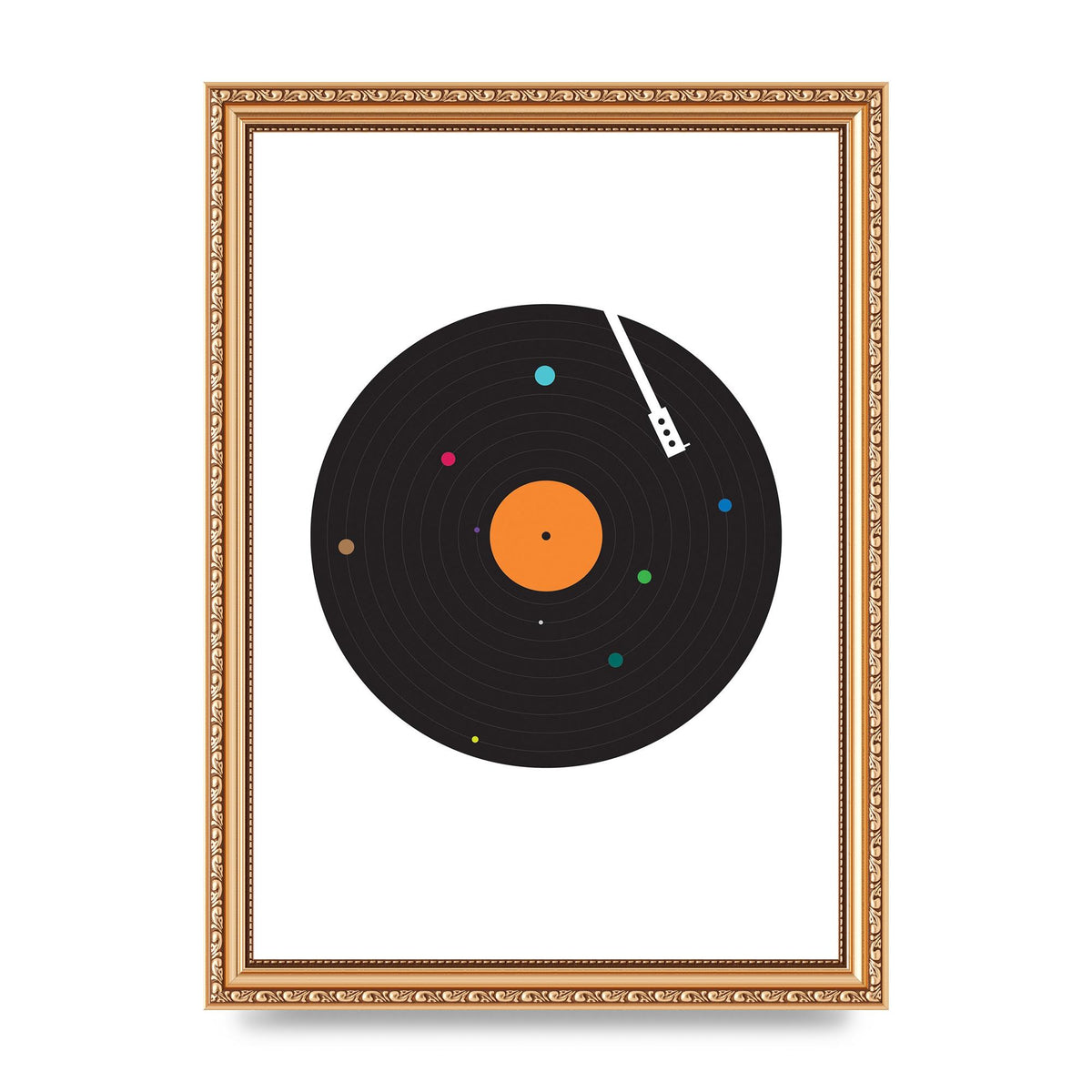 Vinyl Space Wall Art - A4 framed