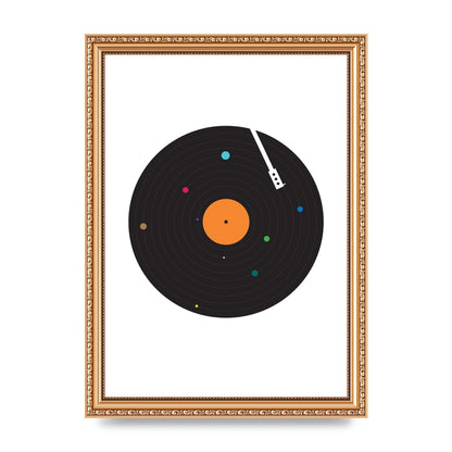 Vinyl Space Wall Art - A4 framed