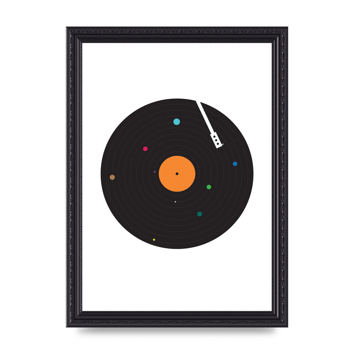 Vinyl Space Wall Art - A4 framed