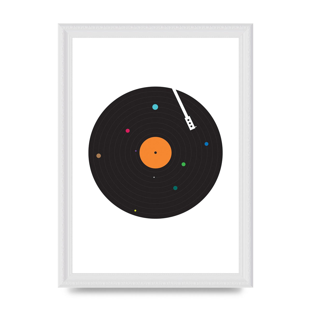 Vinyl Space Wall Art - A4 framed