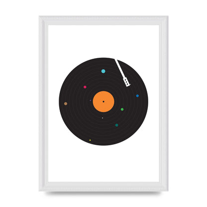Vinyl Space Wall Art - A4 framed
