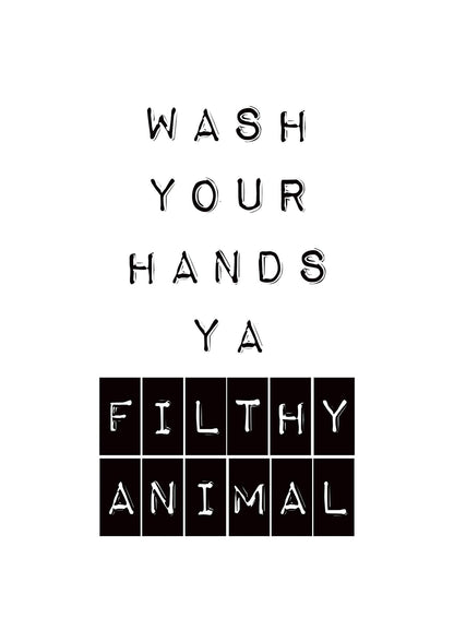 Wash You Hands" Art For The Home - detail