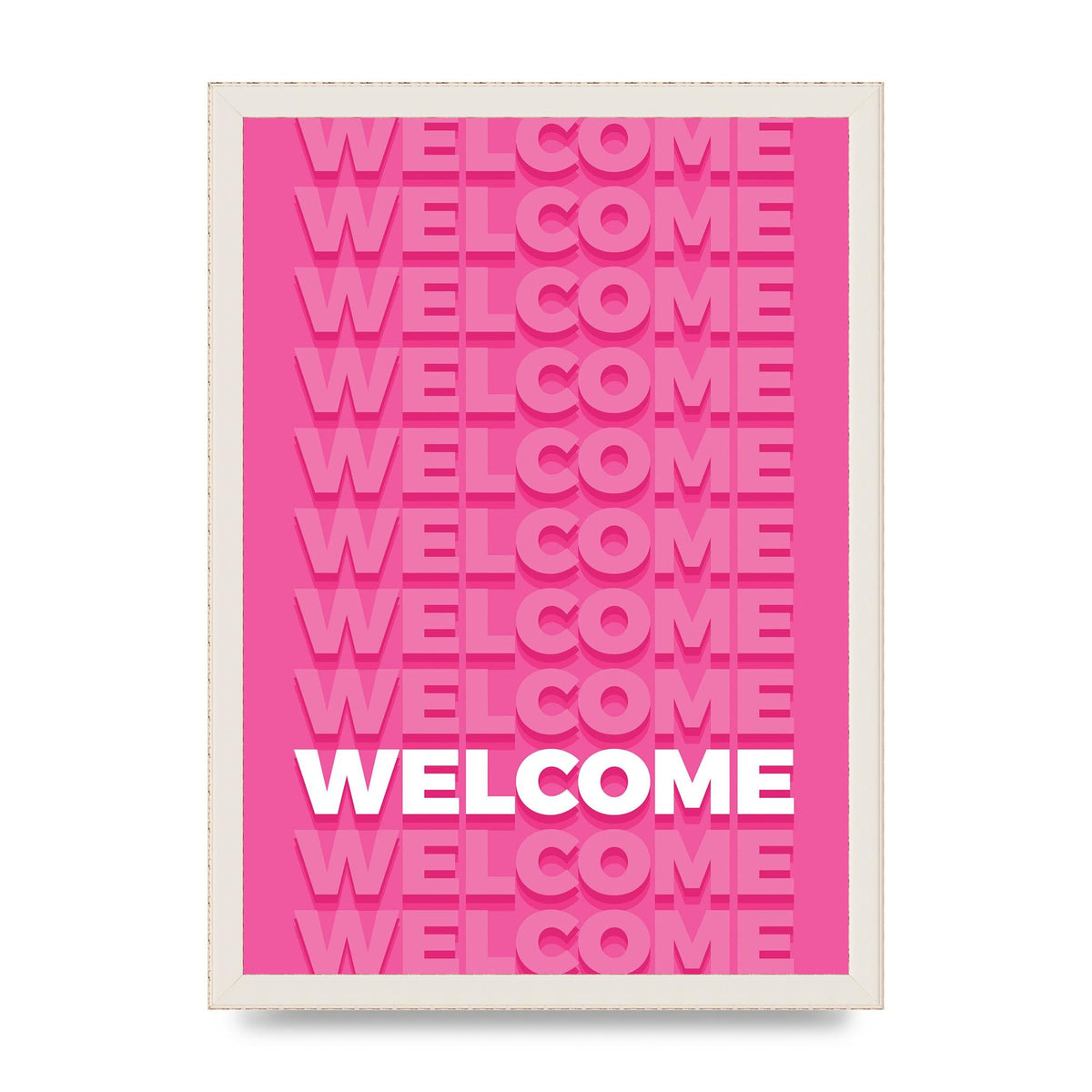 Welcome" Printed Poster - A3 framed