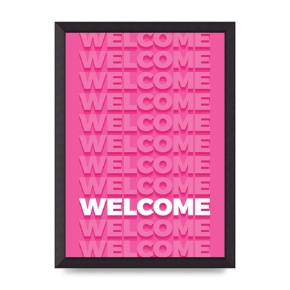 Welcome" Printed Poster - A3 framed