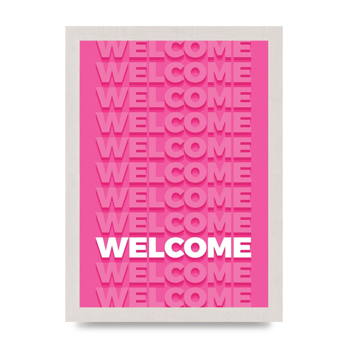 Welcome" Printed Poster - A4 framed