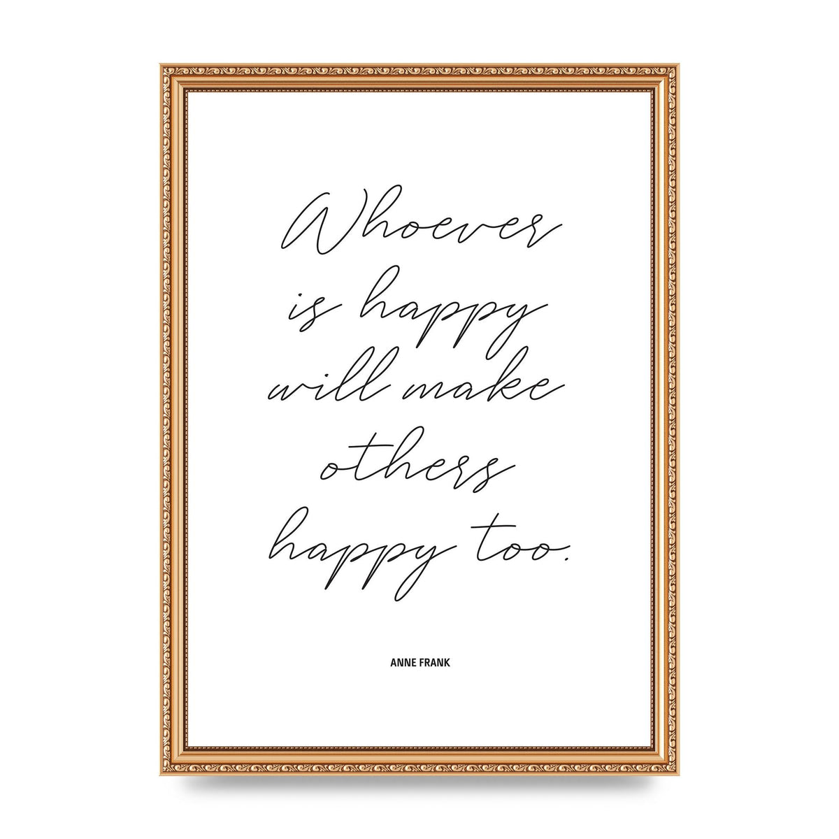 Whoever Is Happy" Art For The Home - A3 framed