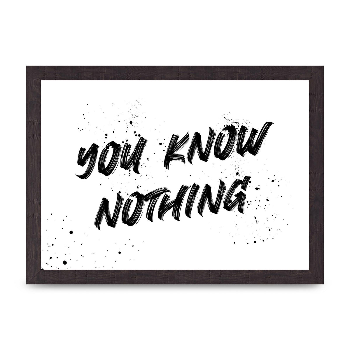 You Know Nothing" Wall Art - A4 framed