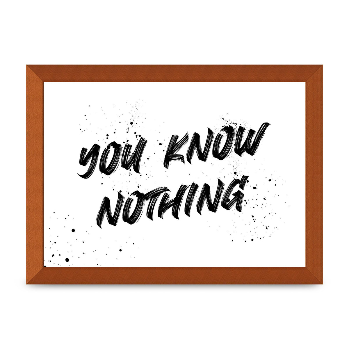 You Know Nothing" Wall Art - A4 framed