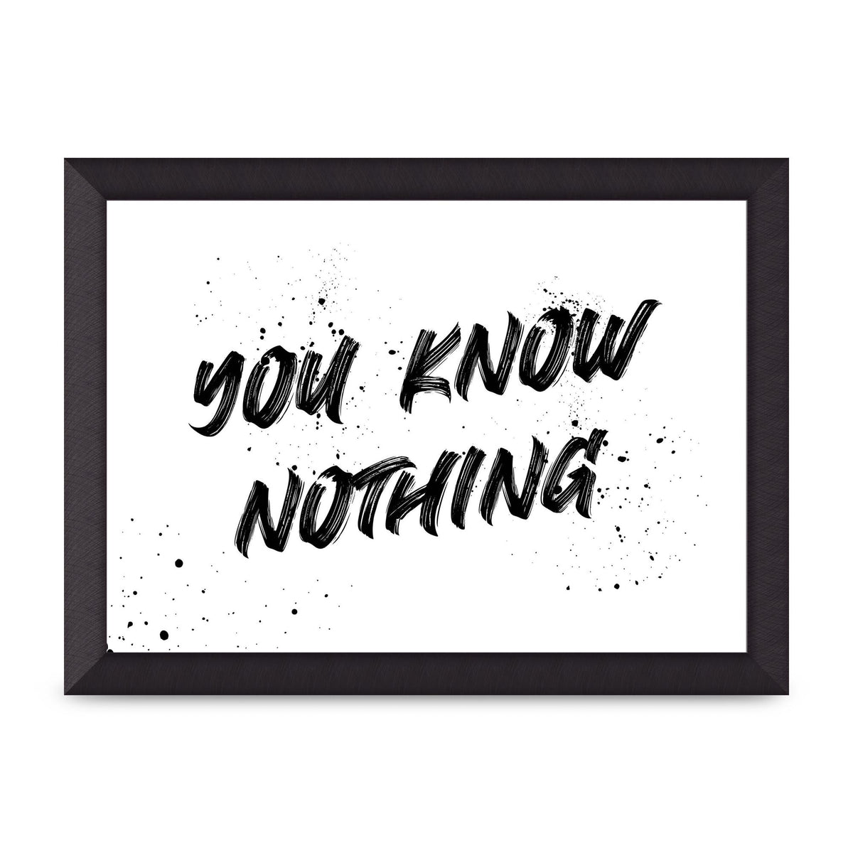 You Know Nothing" Wall Art - A4 framed