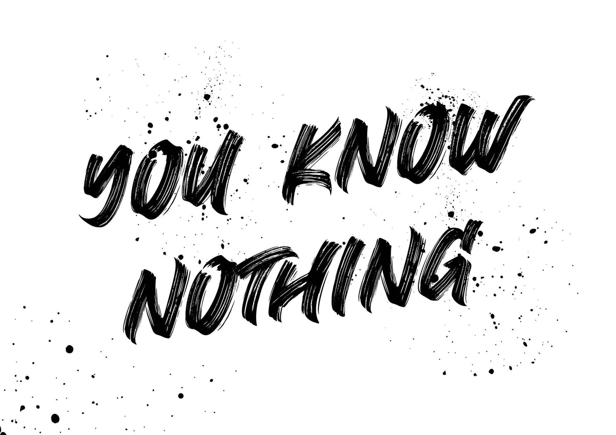 You Know Nothing" Wall Art - detail