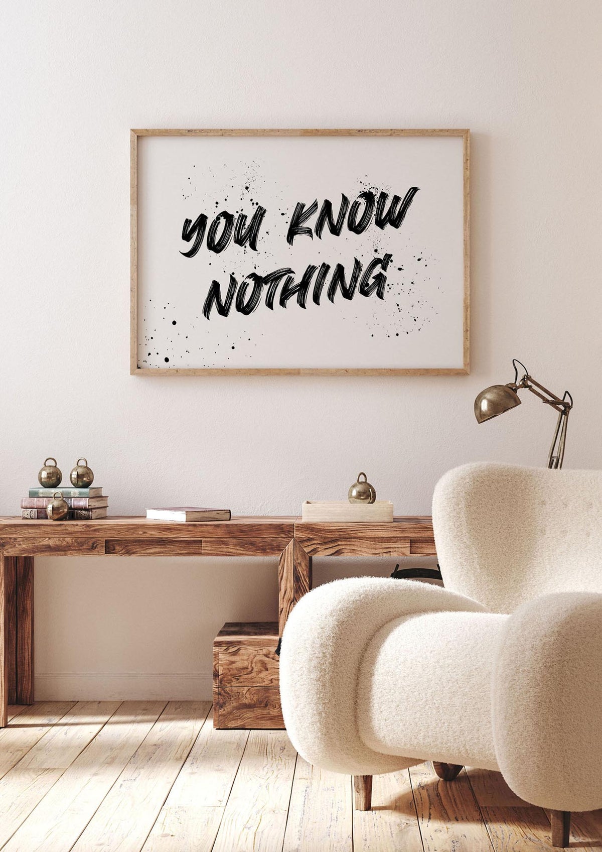 You Know Nothing" Wall Art - landscape living room 1