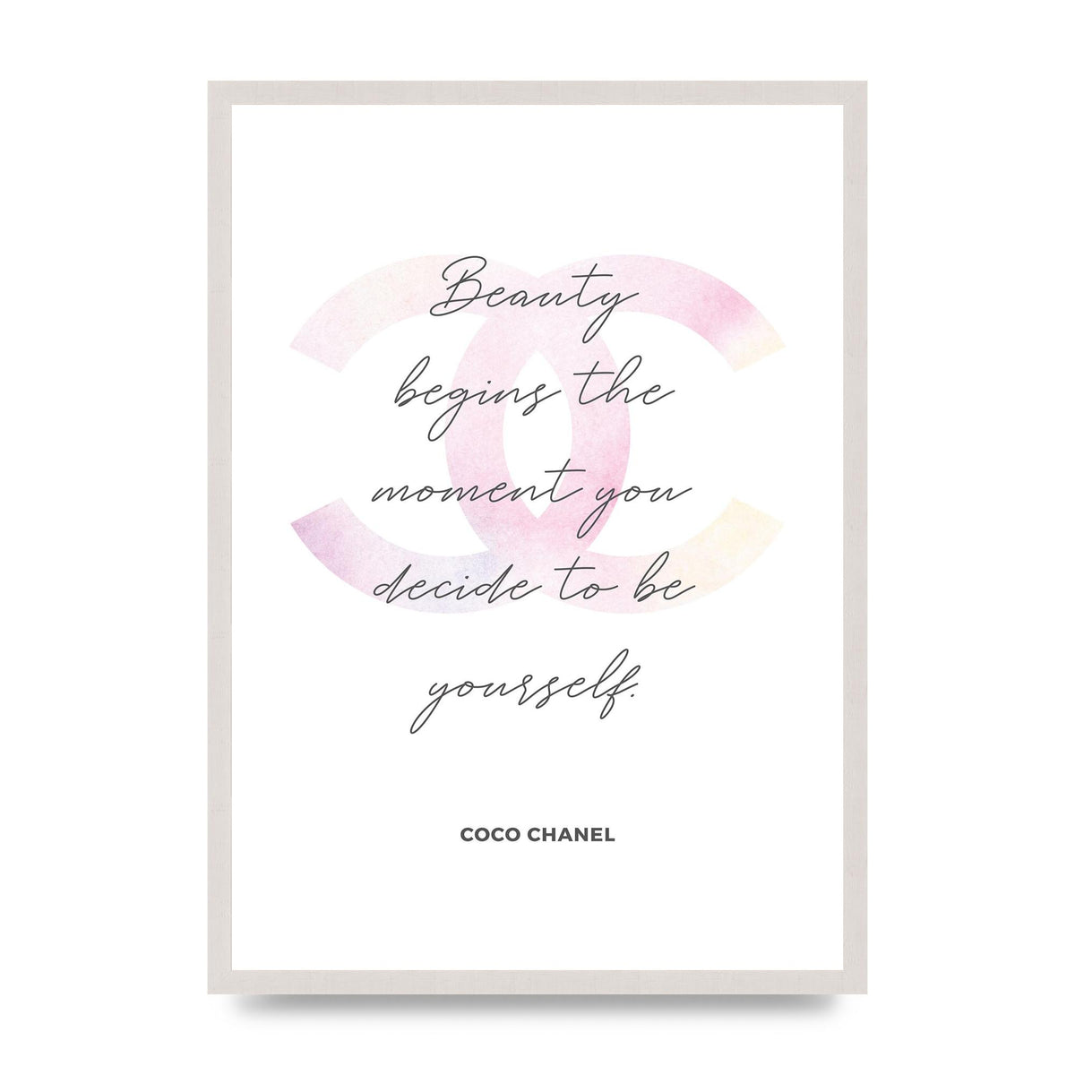 Beauty Begins Art For The Home - A2 framed