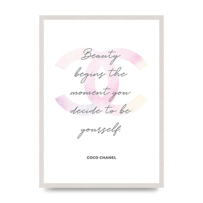 Beauty Begins Art For The Home - A2 framed