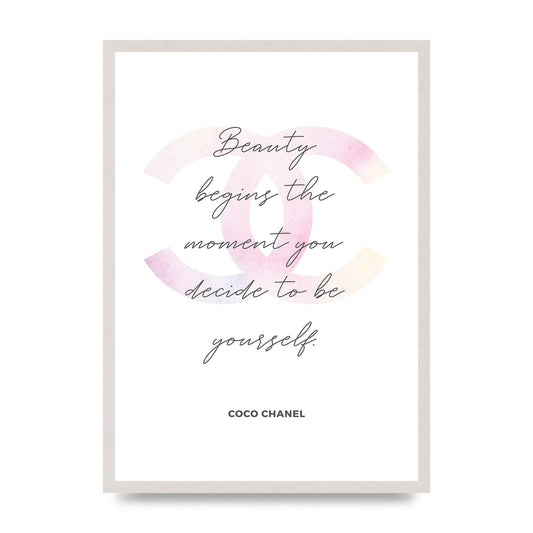 Beauty Begins Art For The Home - A2 framed