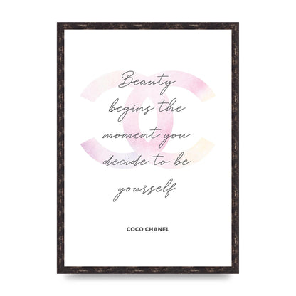 Beauty Begins Art For The Home - A2 framed