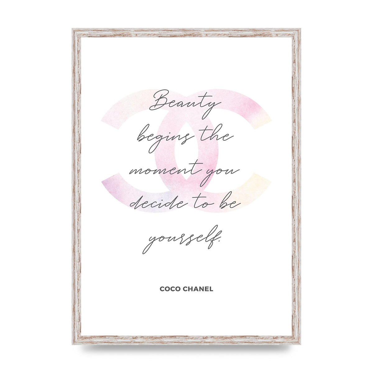 Beauty Begins Art For The Home - A2 framed