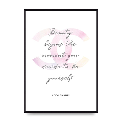 Beauty Begins Art For The Home - A2 framed