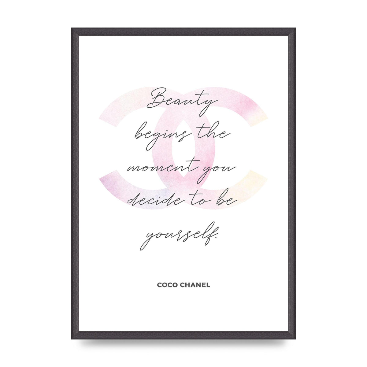 Beauty Begins Art For The Home - A2 framed