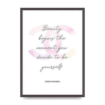 Beauty Begins Art For The Home - A2 framed