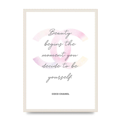 Beauty Begins Art For The Home - A2 framed