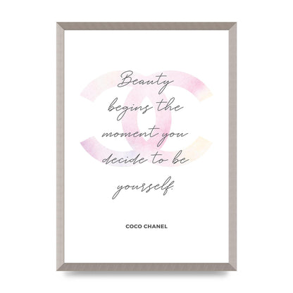 Beauty Begins Art For The Home - A2 framed