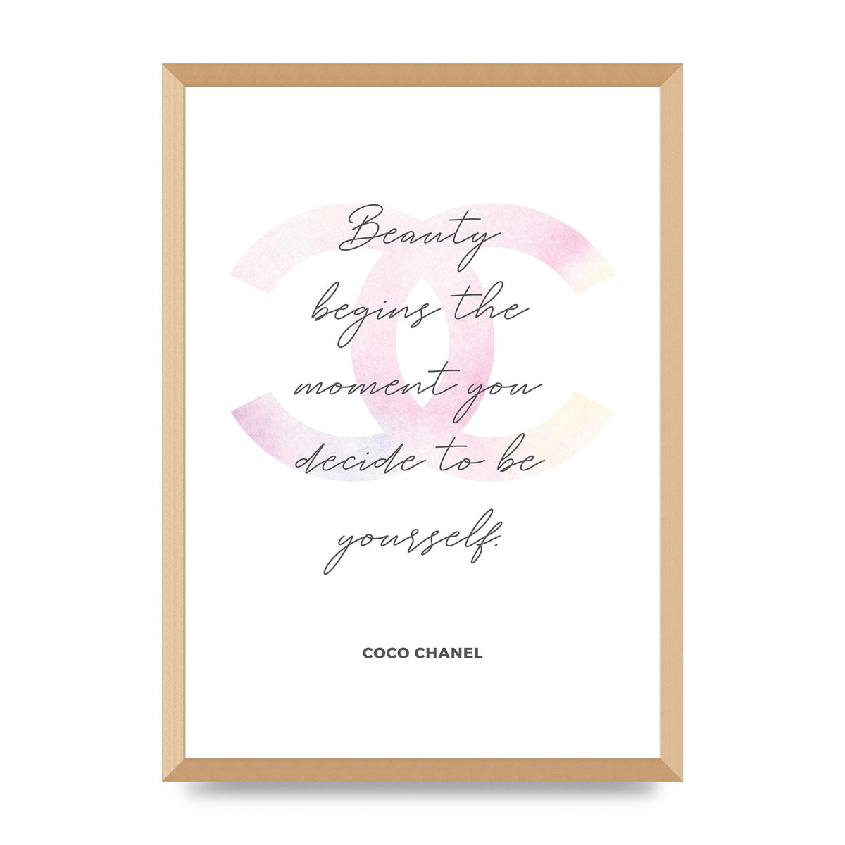 Beauty Begins Art For The Home - A2 framed
