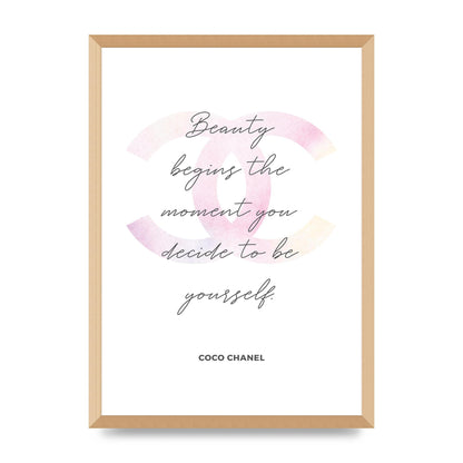 Beauty Begins Art For The Home - A2 framed
