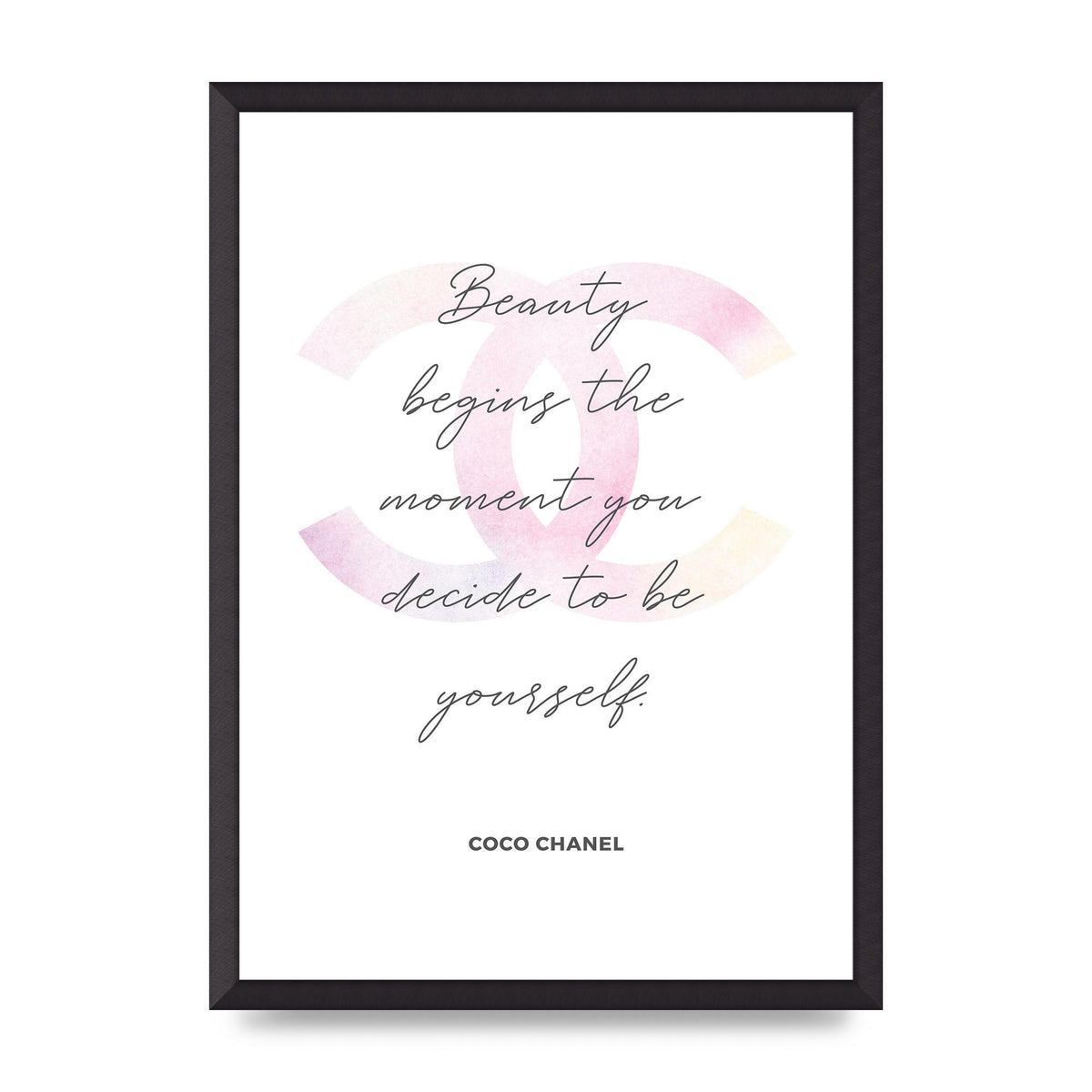 Beauty Begins Art For The Home - A2 framed